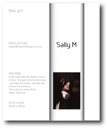 card on back of painting